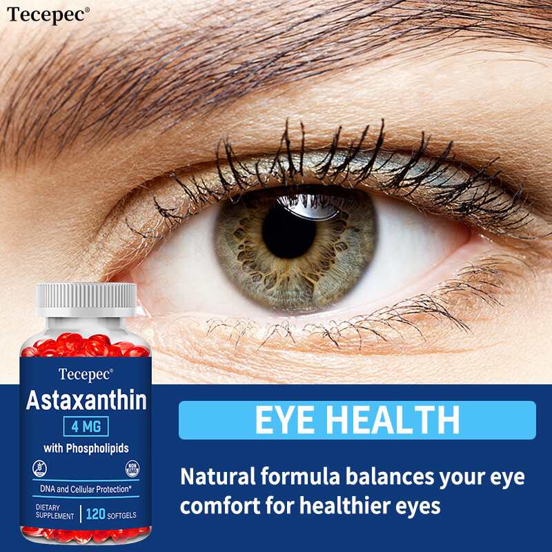 Astaxanthin 4mg with Phospholipids – Premium Supplement | Heart & Eye Health