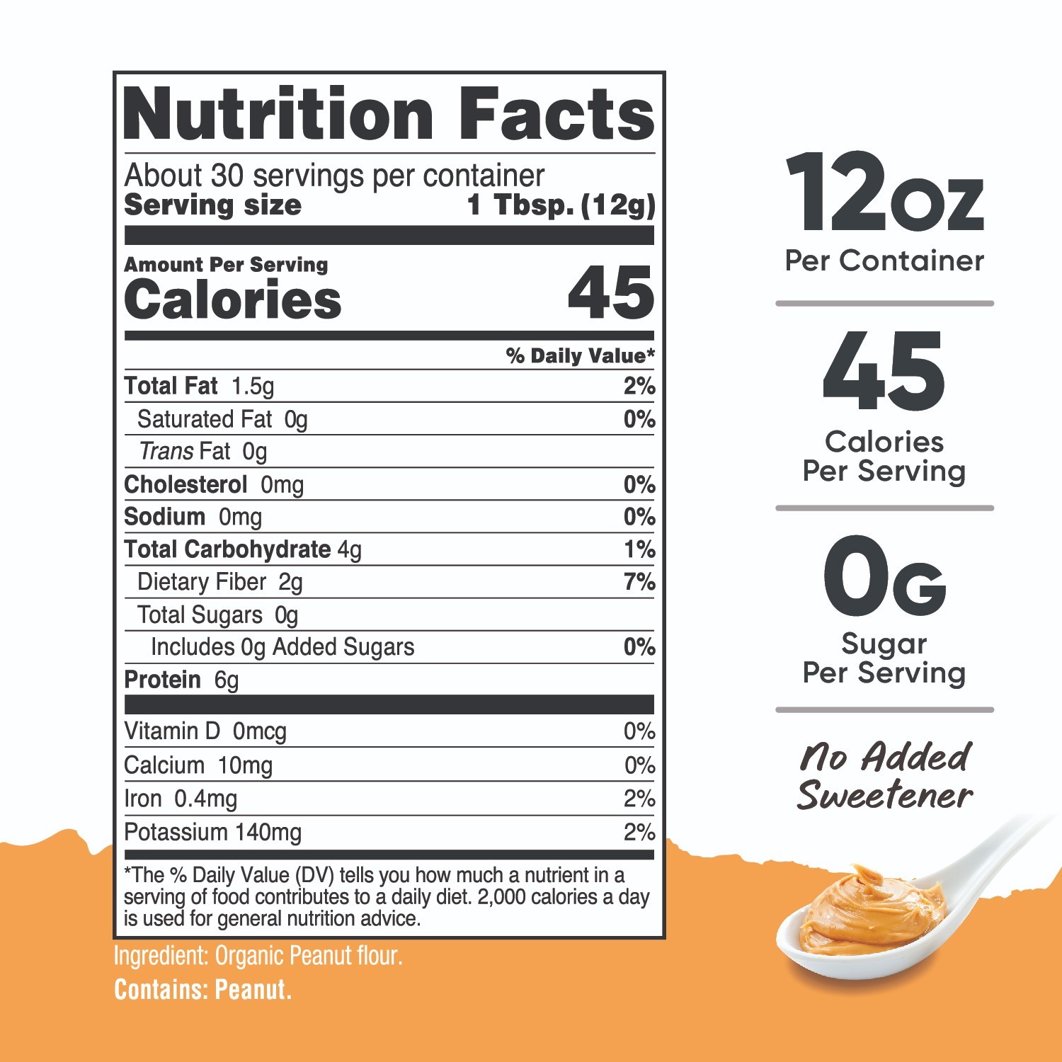 Nutricost Pantry Organic Peanut Butter Flour Powder (12.6 oz) – Non-GMO