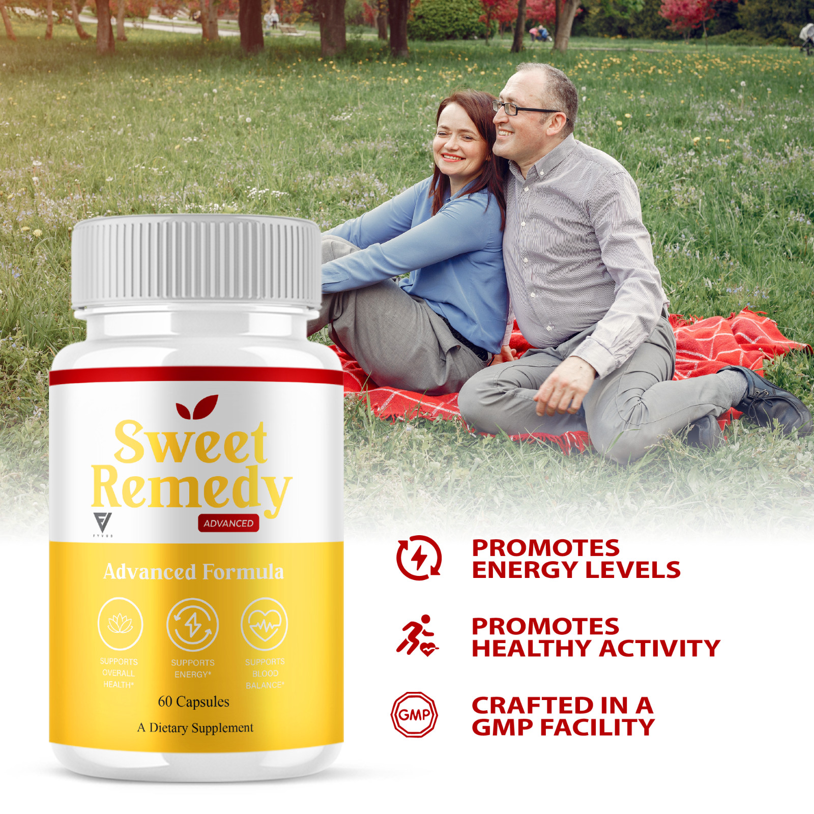 (5 Pack) Sweet Remedy Blood Support, SweetRemedy Overall Health (300 Capsules)