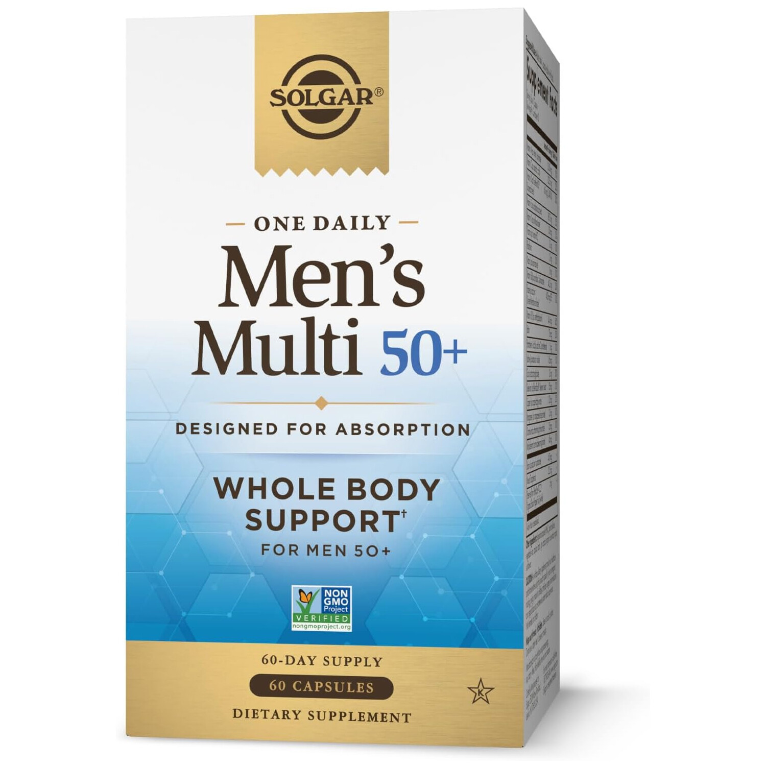 Solgar One Daily Men’s Multivitamin 50+ Whole Body Support, 60 Capsules