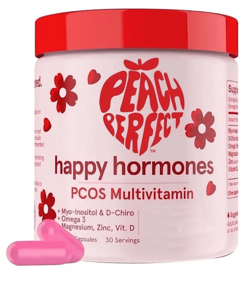 Happy Hormones Multivitamin for PCOS Peachy Perfect – 120 Capsules – exp 06/27