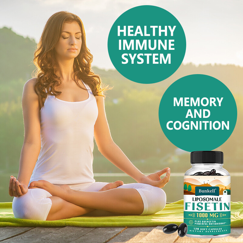 Liposomal Fisetin with Quercetin High Potency 1000mg Serving Antioxidant Energy