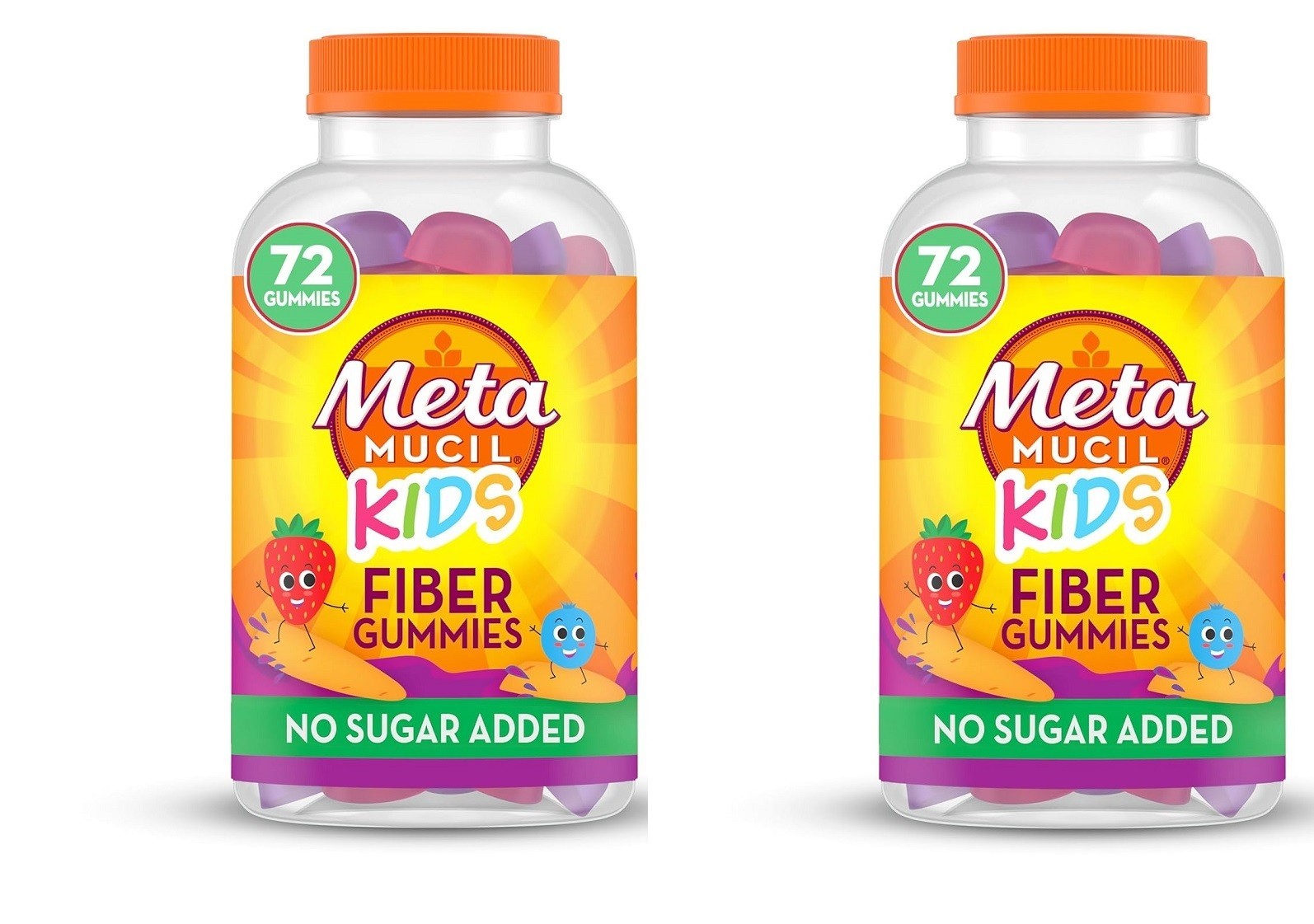 Metamucil Fiber Supplement Gummies Orange Flavor 144 Count