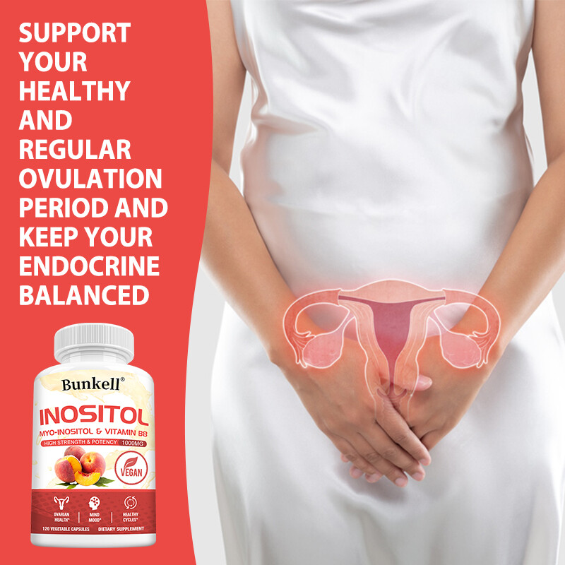 Myo Inositol 1000mg Capsules Ultra Strength PCOS Fertility Boost