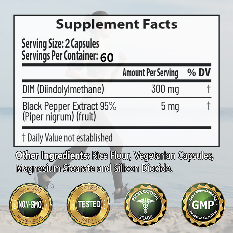 DIM Supplement 300mg – Menopause Health, Estrogen Metabolism & Balance