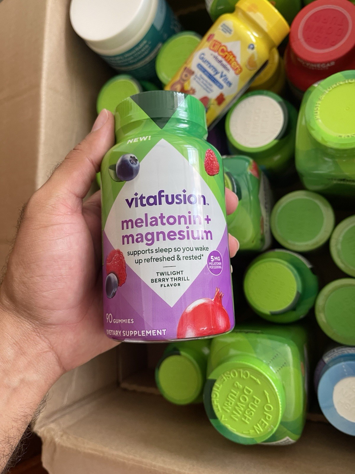 Lot 25 vitafusion Gummy Mixed Lot Melatonin 5mg Calcium C Fiber Probiotic Multi
