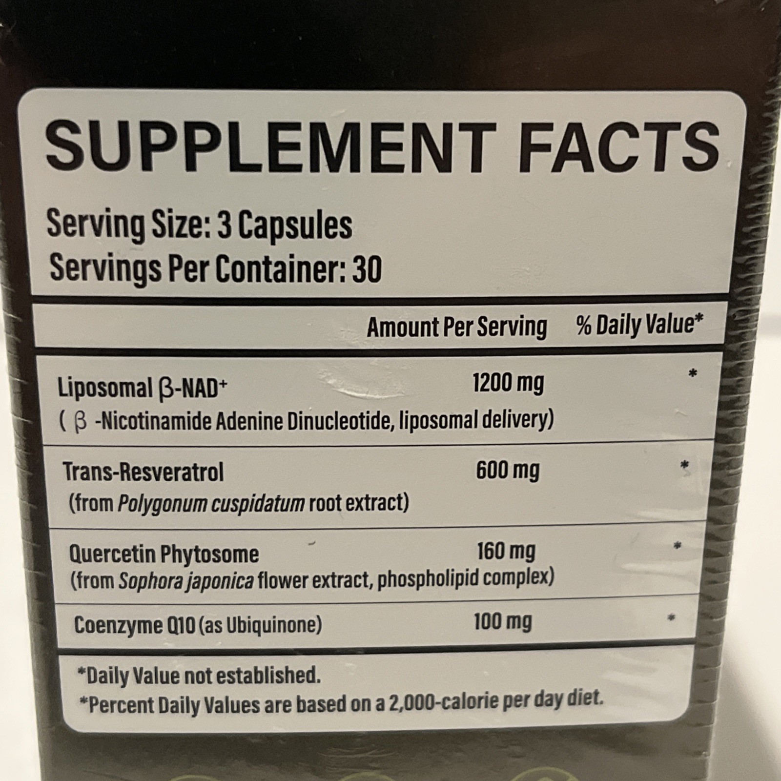 VCBIRD Liposomal NAD+ & Trans-Resveratrol 90caps 1200mg Gluten-Free 2 pk 10/27