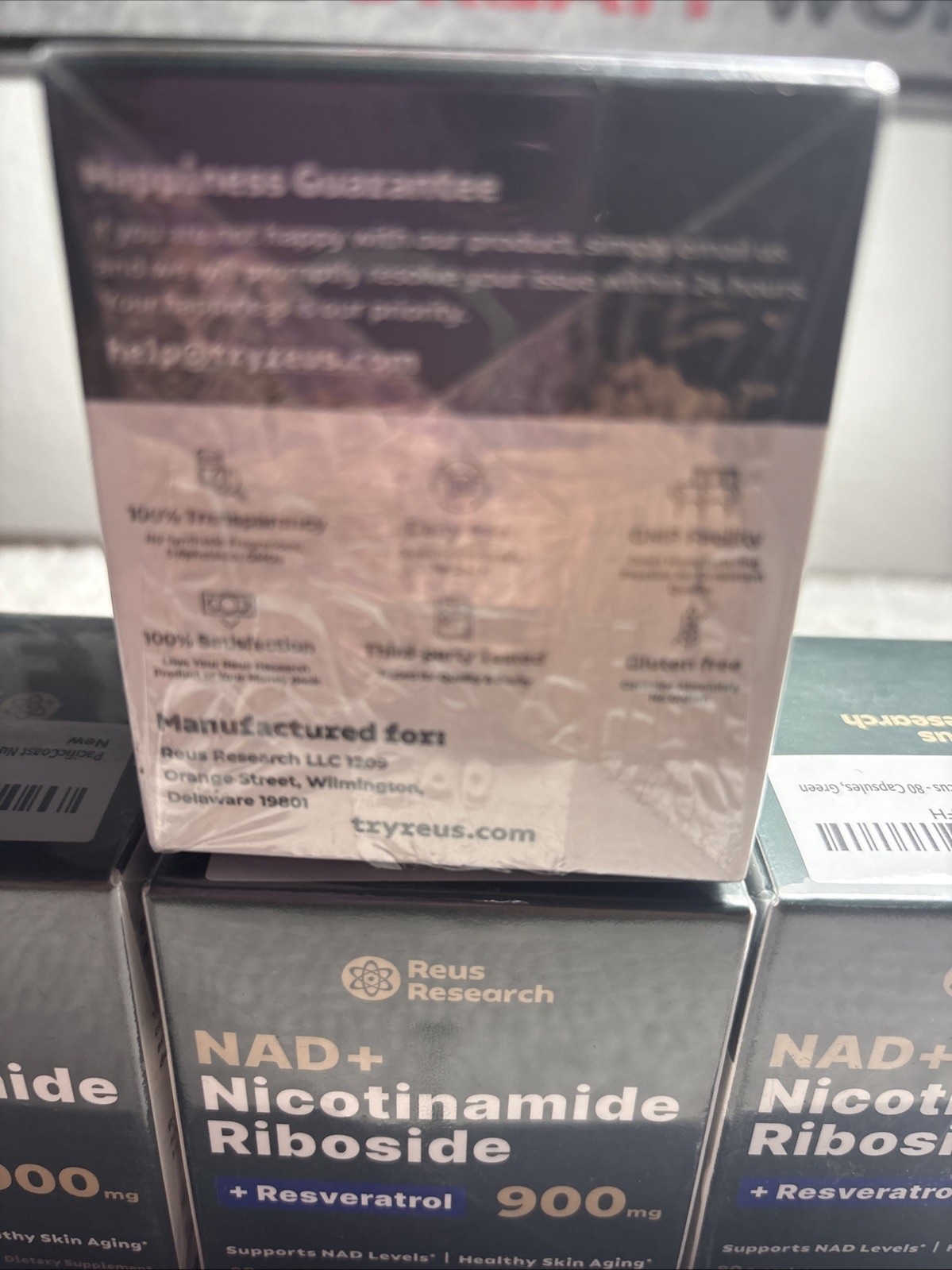 Reus Research NAD+ Nicotinamide Riboside & Resveratrol 900mg 80 Capsules NAD Su…