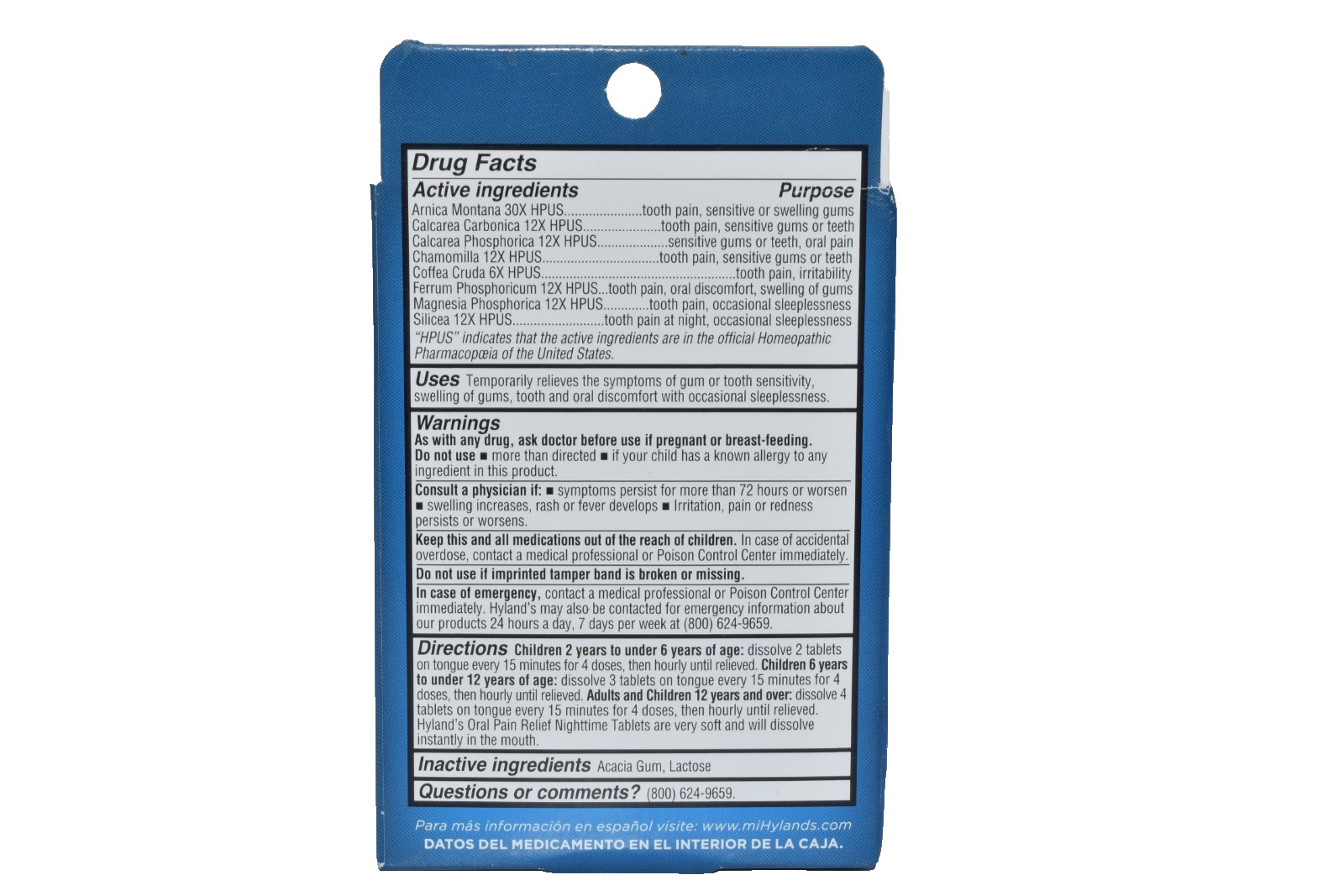 Hyland’s 4 Kids Oral Pain Relief NIGHTTIME, 125 Quick-Dissolving Tablets Natural