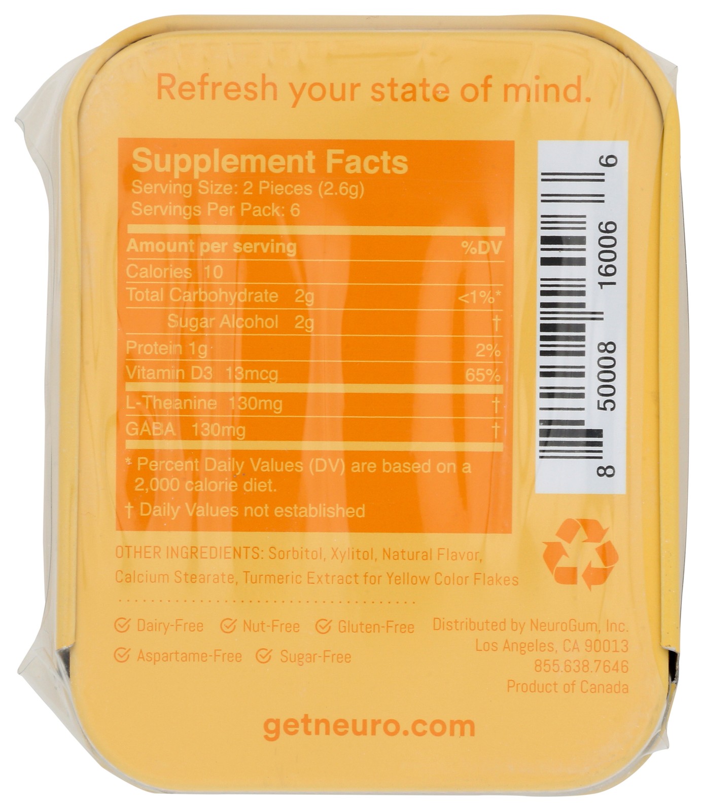 Honey Lemon Calm Clarity Neuromints Dietary Supplement 12 Count Ct 12 Pack