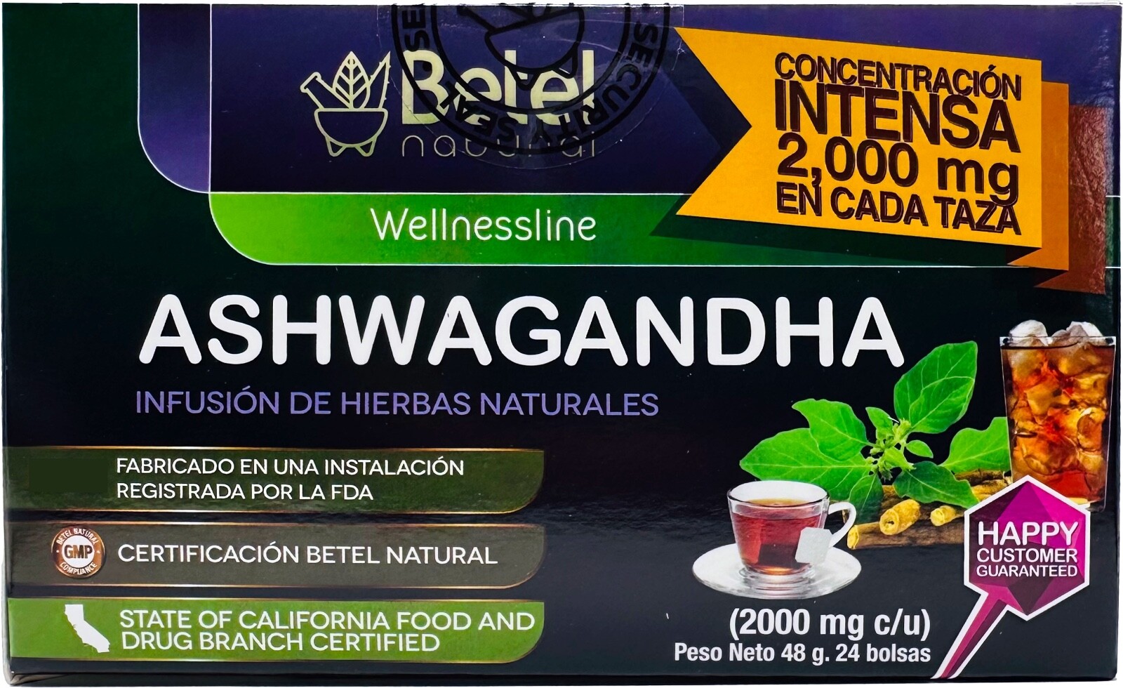 Betel Natural Premium Ashwagandha Tea Relax Your Day Away – 24 Tea Bags