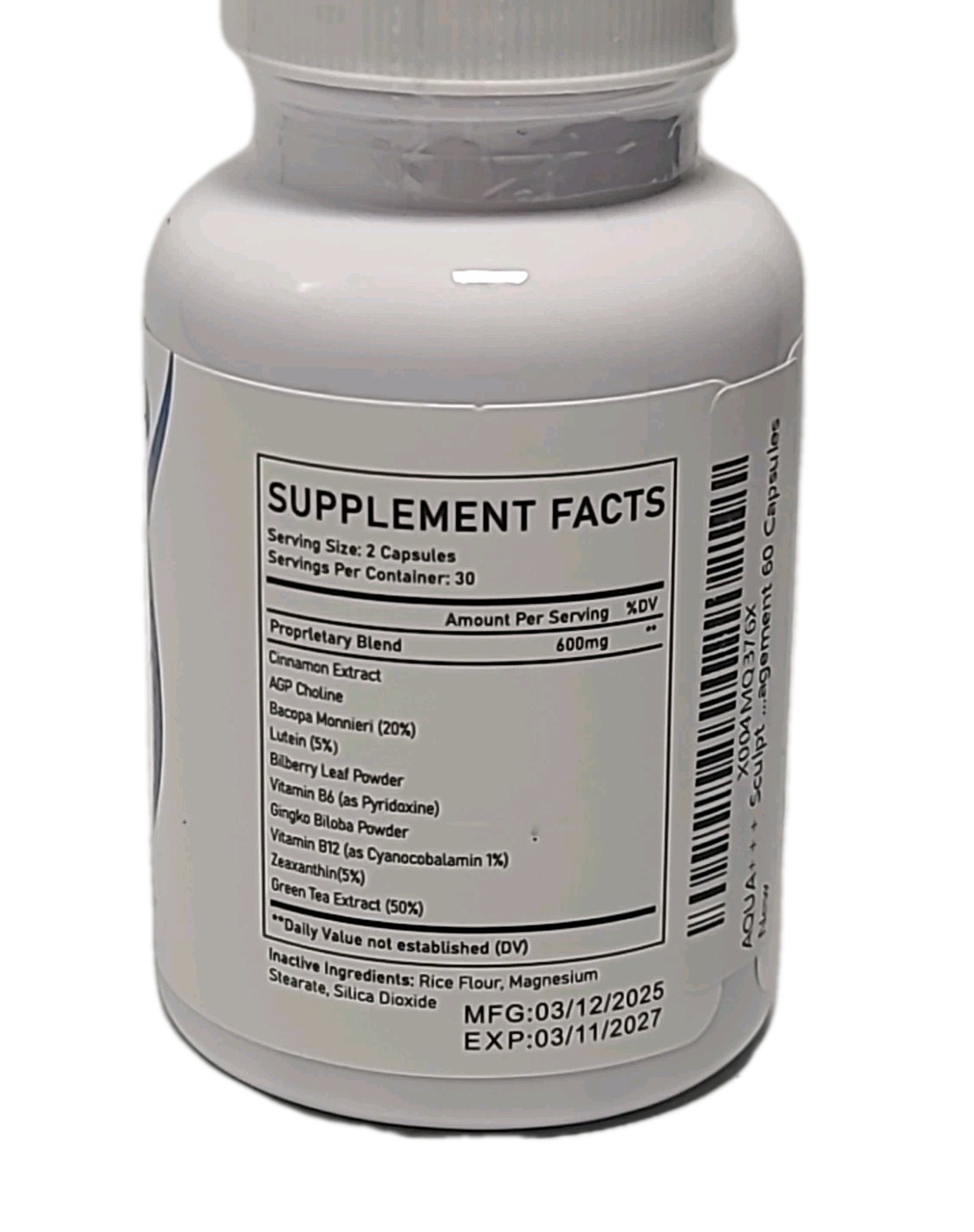 Aqua Sculpt Pills AquaSculpt Capsules Weight Management 60 CAPSULES / PACK 03/27
