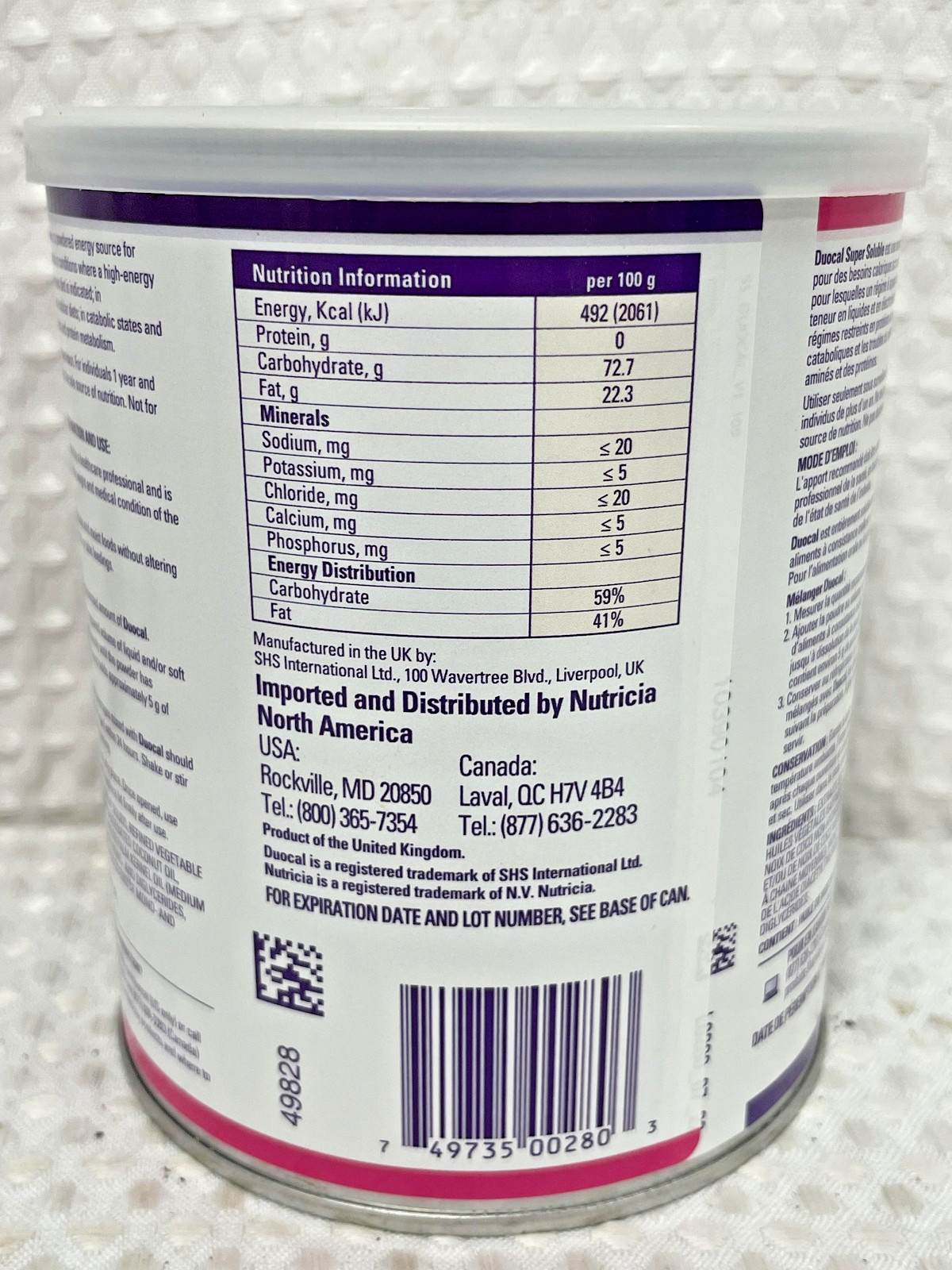 Lot of 3 Nutricia Duocal Super Soluble Powder 14.1oz 400g Medical Food Exp 2027