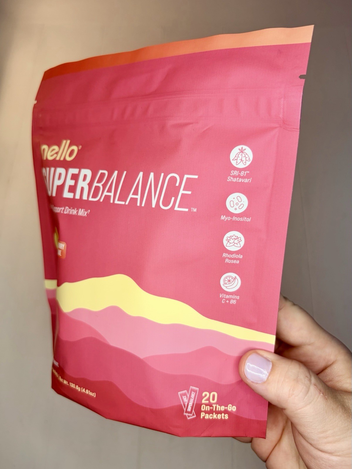 Nello Superbalance Strawberry Lemonade Drink Mix 20 Packets