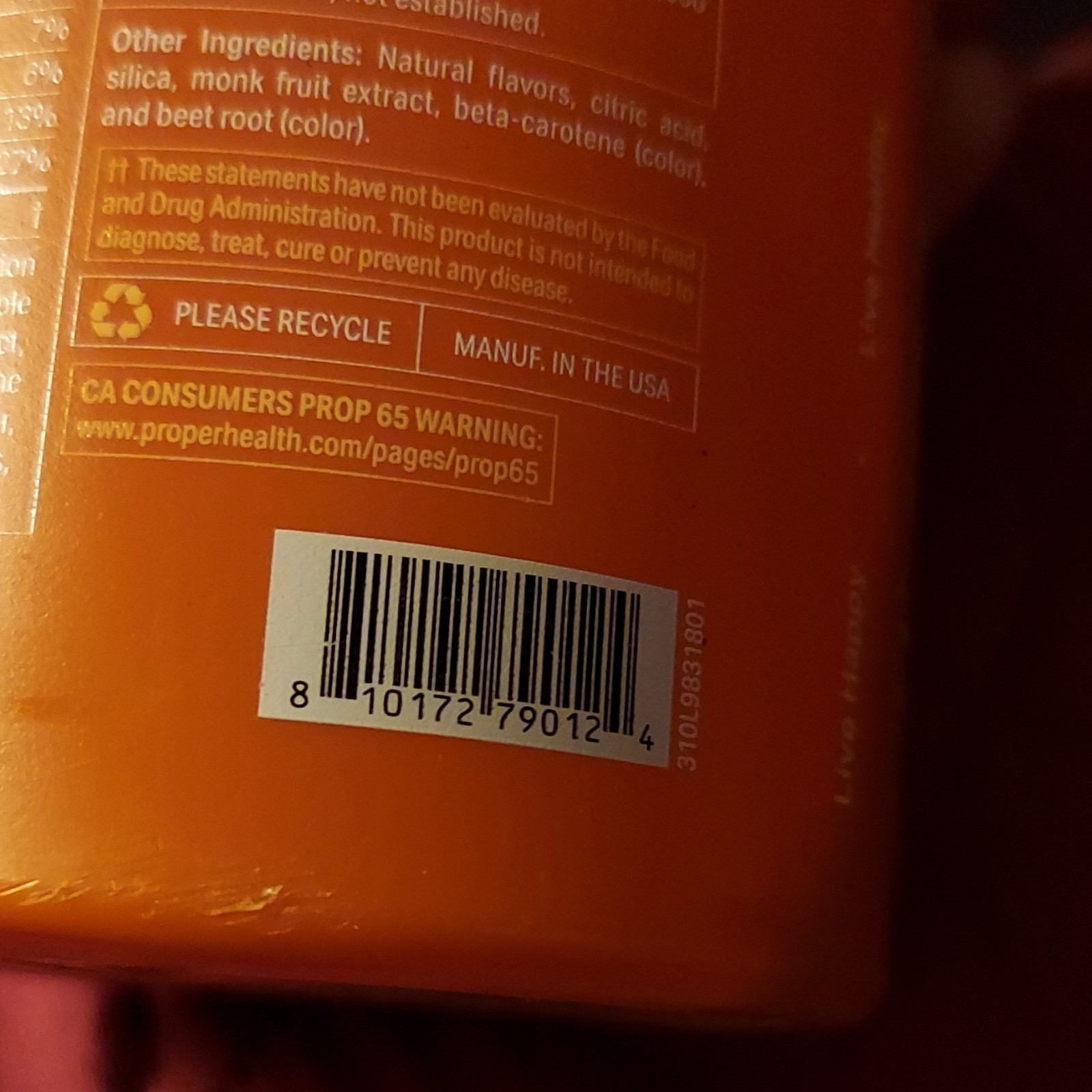 Proper Immune Support Superfood Powder Orange Tangerine 6.67oz