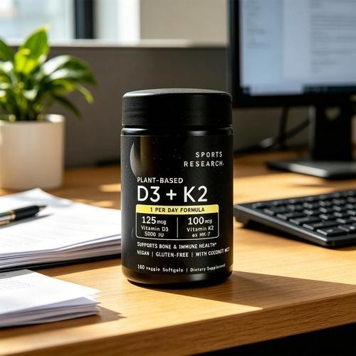 Sports Research D3 (5,000 IU) + K2 (100 mcg) 160 Gels