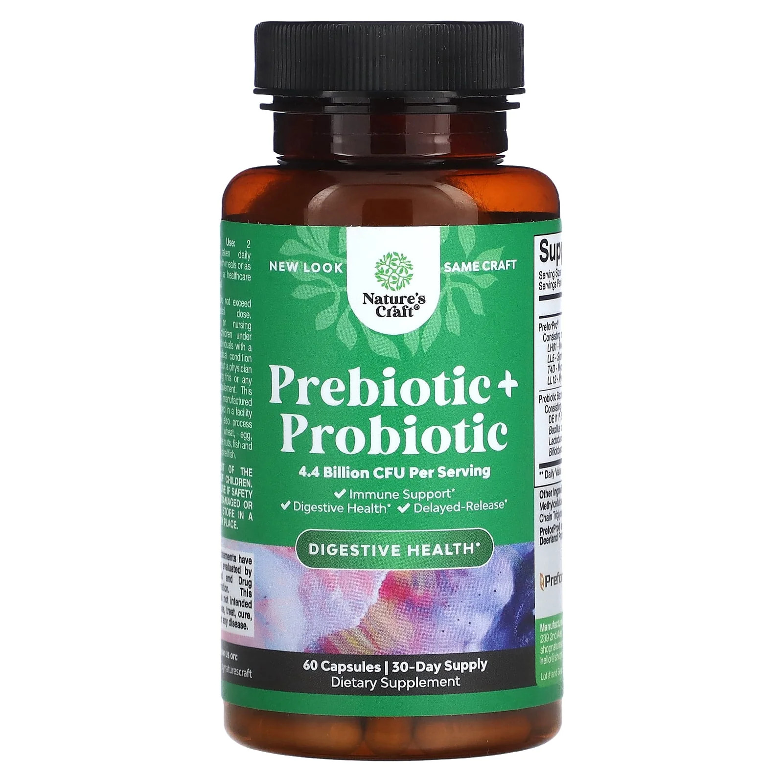 2 X Nature’s Craft, Prebiotic + Probiotic, 2.2 Billion CFU, 60 Capsules