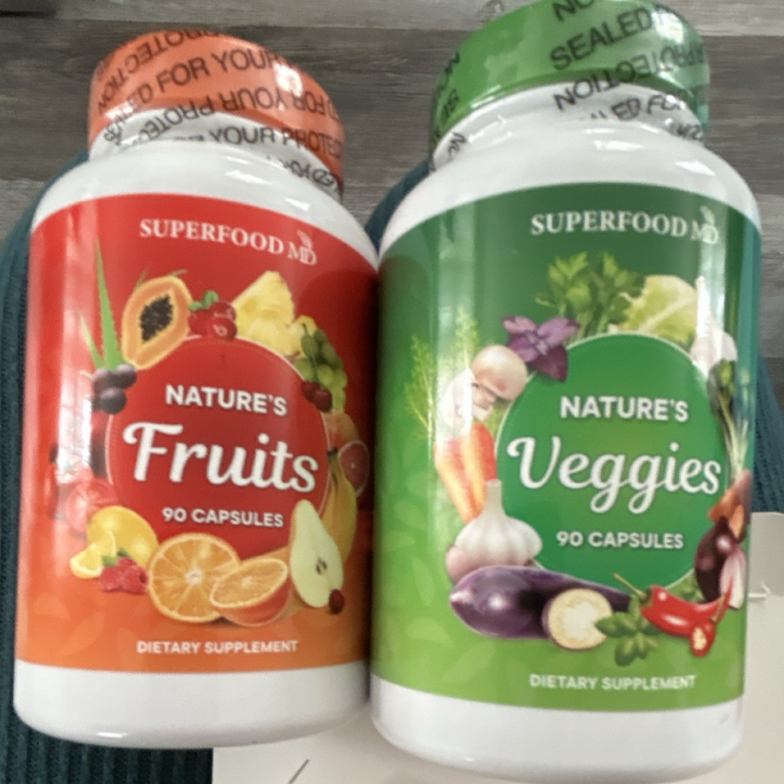 Superfood MD Fruits Veggies Capsules Vegetarian Non GMO Whole Blend 90