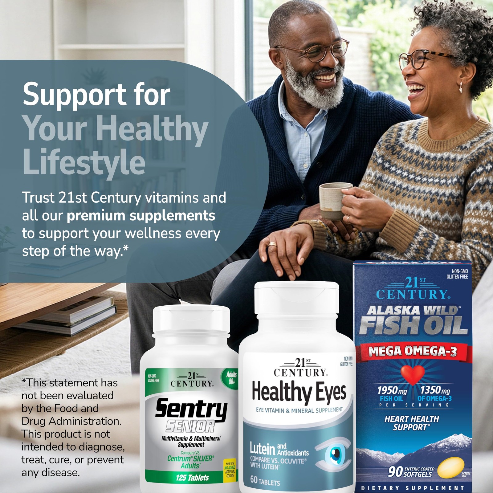 21st Century Healthy Eyes Lutein Eye Vitamin 60 Count (Pack of 1), White