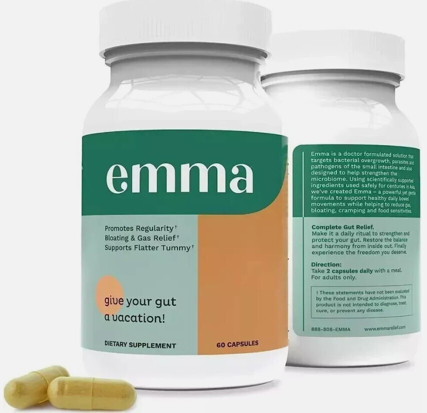 3PACK Emma Relief Supplement KONSCIENS KETO for Gut Bloating Capsules 180