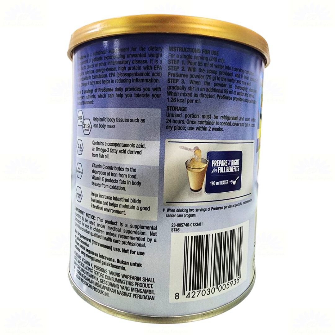 4 X Abbott Pro Sure Milk High Protein, Prebiotic & EPA 380g – Express Shipping