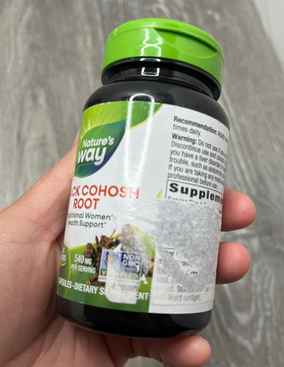 Nature’s Way Black Cohosh Root 540mg 100 Capsules Exp 3/29