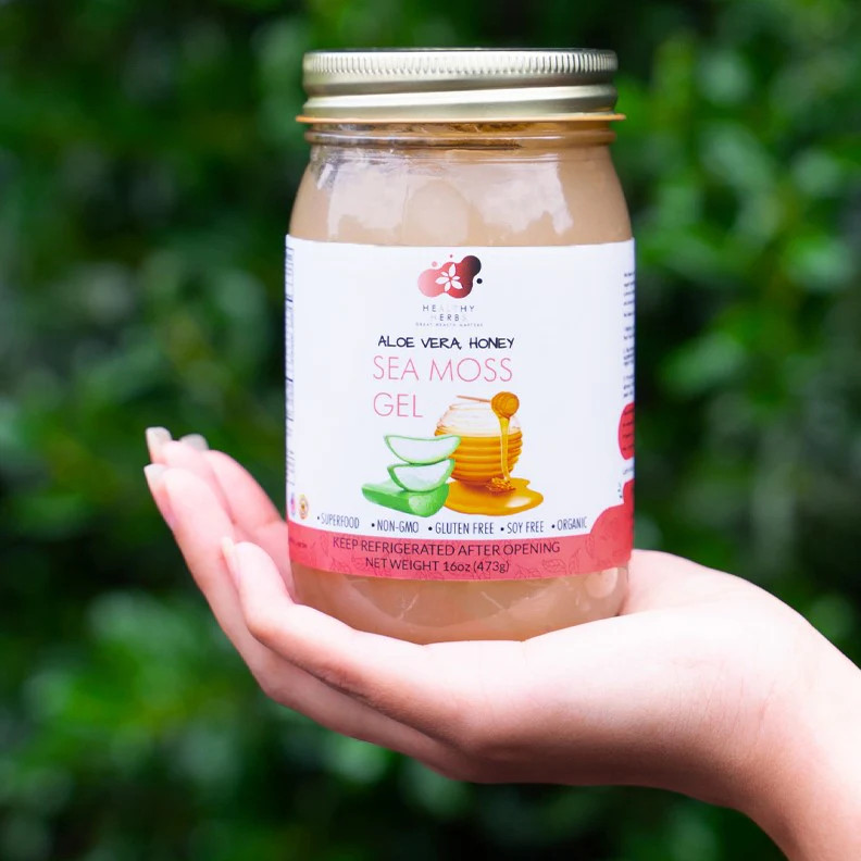 Healthy Herbs | Sea Moss Gel with Aloe Vera, and Raw Honey (16 oz)