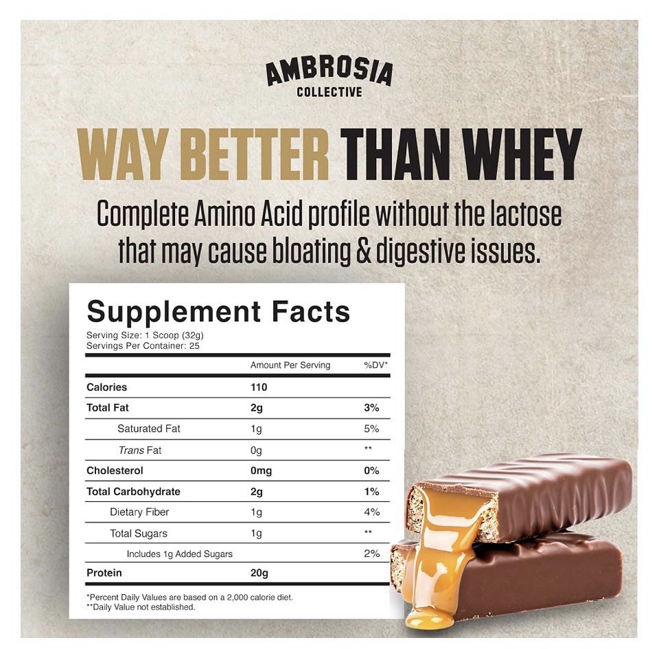 Ambrosia Planta Plant Protein Chocolate Caramel 14 Servings Vegan GF New Sealed