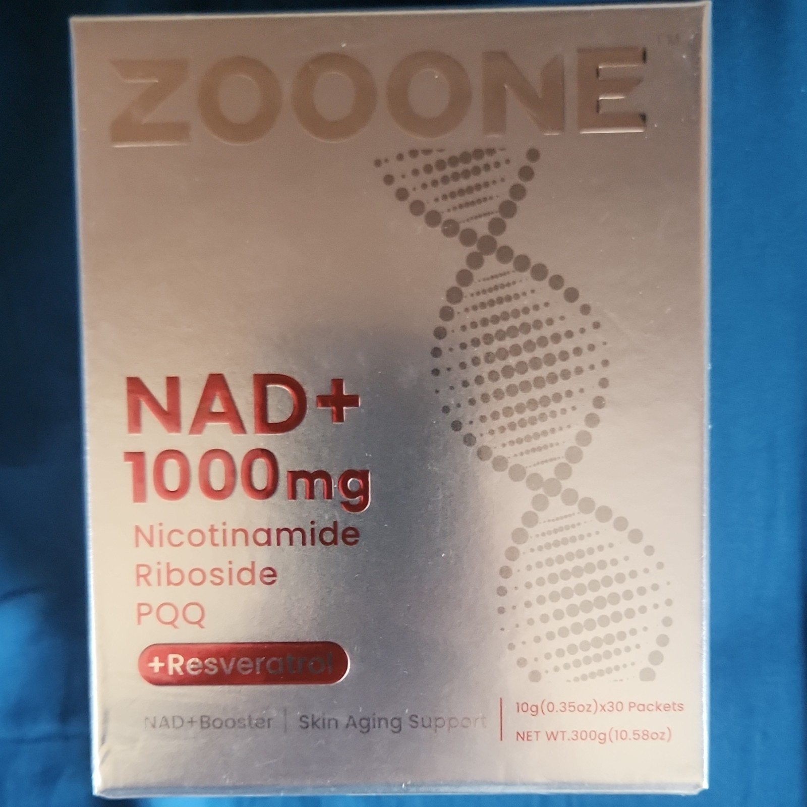 ZOOONE NAD+ 1000mg 30 Packets Powder Nicotinamide Riboside, Dairy & Gluten Free