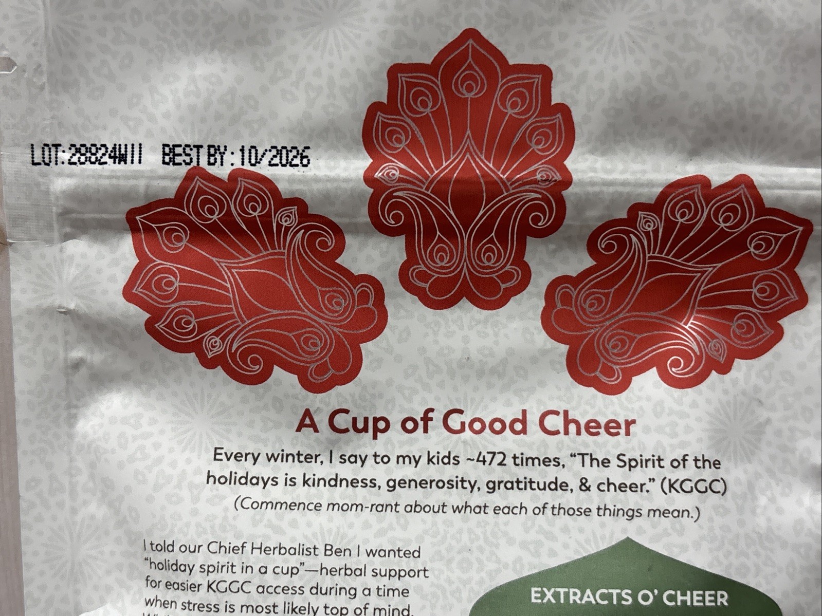 Rasa Limited Edition Peppermint Cacao Adaptogenic Cheer Tonic 8oz 226g 10/2026