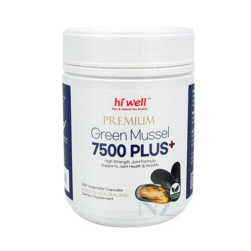 Hi Well Premium NEW ZEALAND Green Mussel 7500+ 300 Capsules