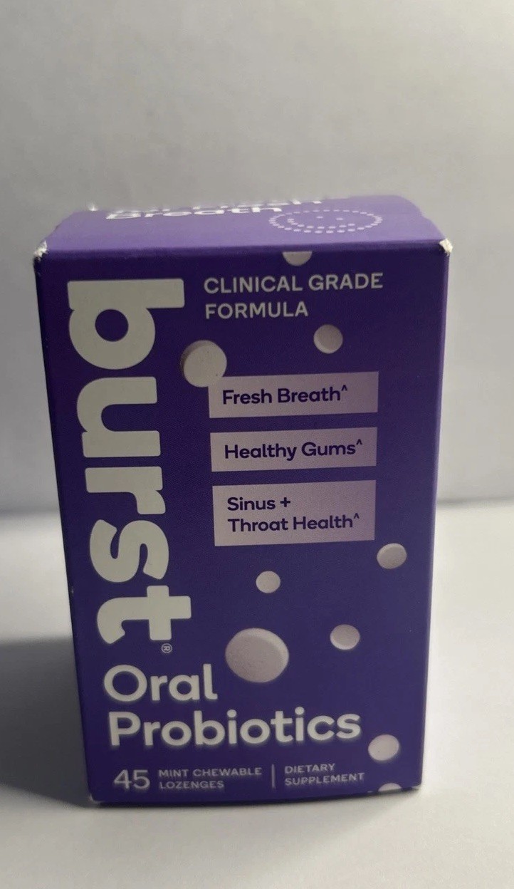 Burst Dental Probiotics 45 Count for Healthy GUMS FRESH BREATH 05/2026 Sealed