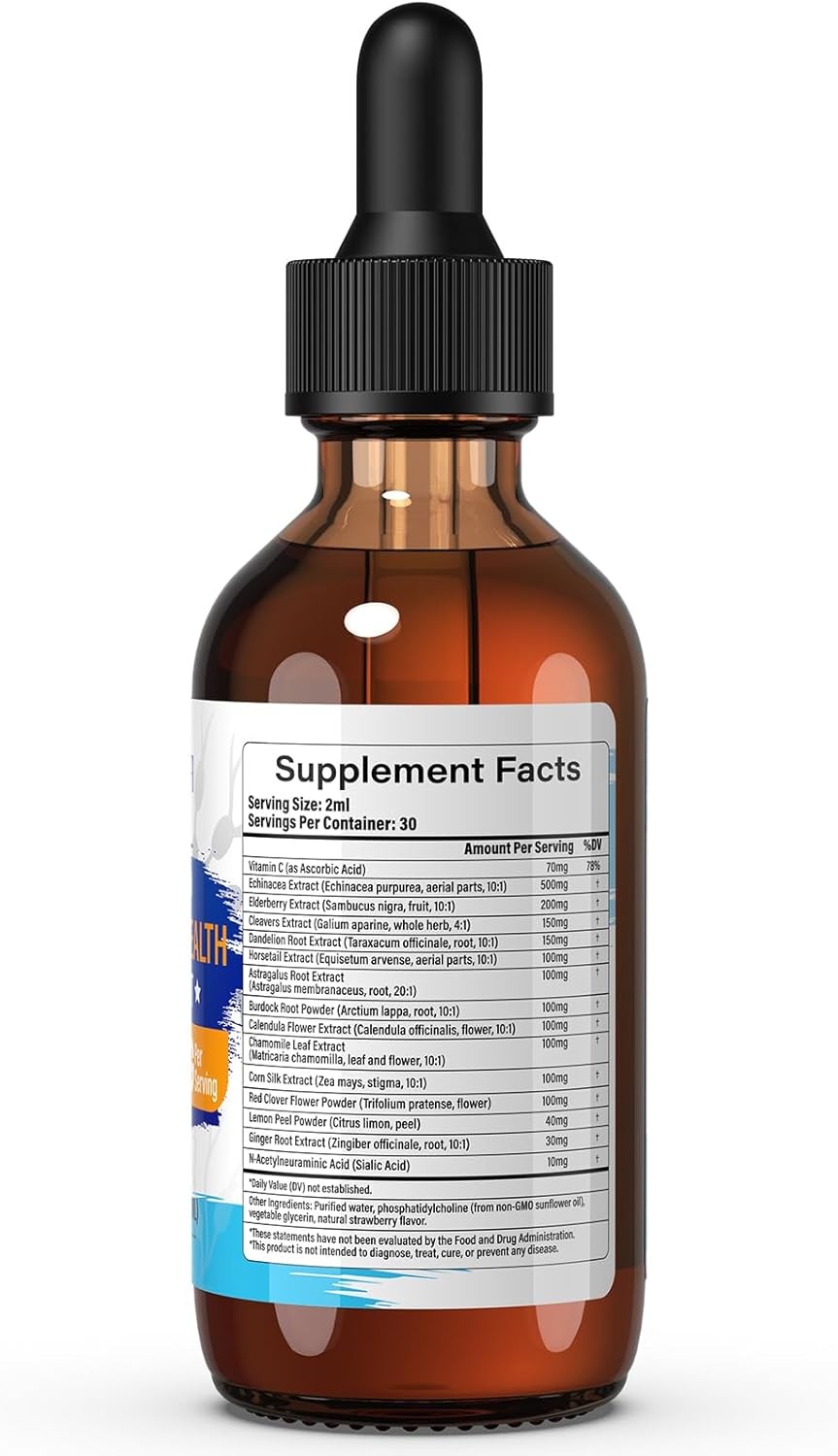 Lymphatic Drainage Drops Liposomal Supplements Echinacea 500mg Drops 2 fl oz