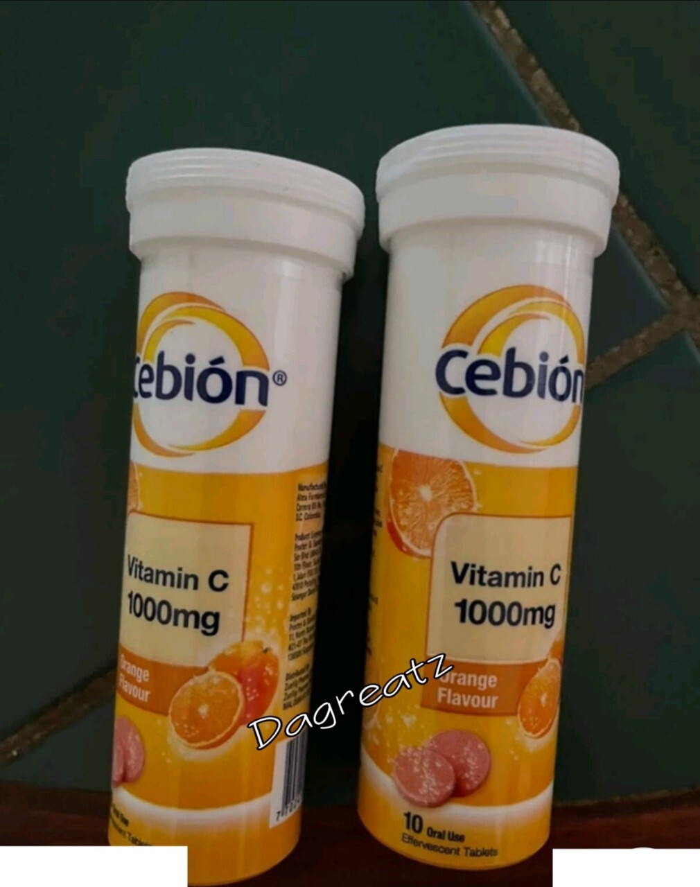 2x 40 Tablets CEBION Effervescent Vitamin C 1000mg Daily Supplement OrangeFlavor