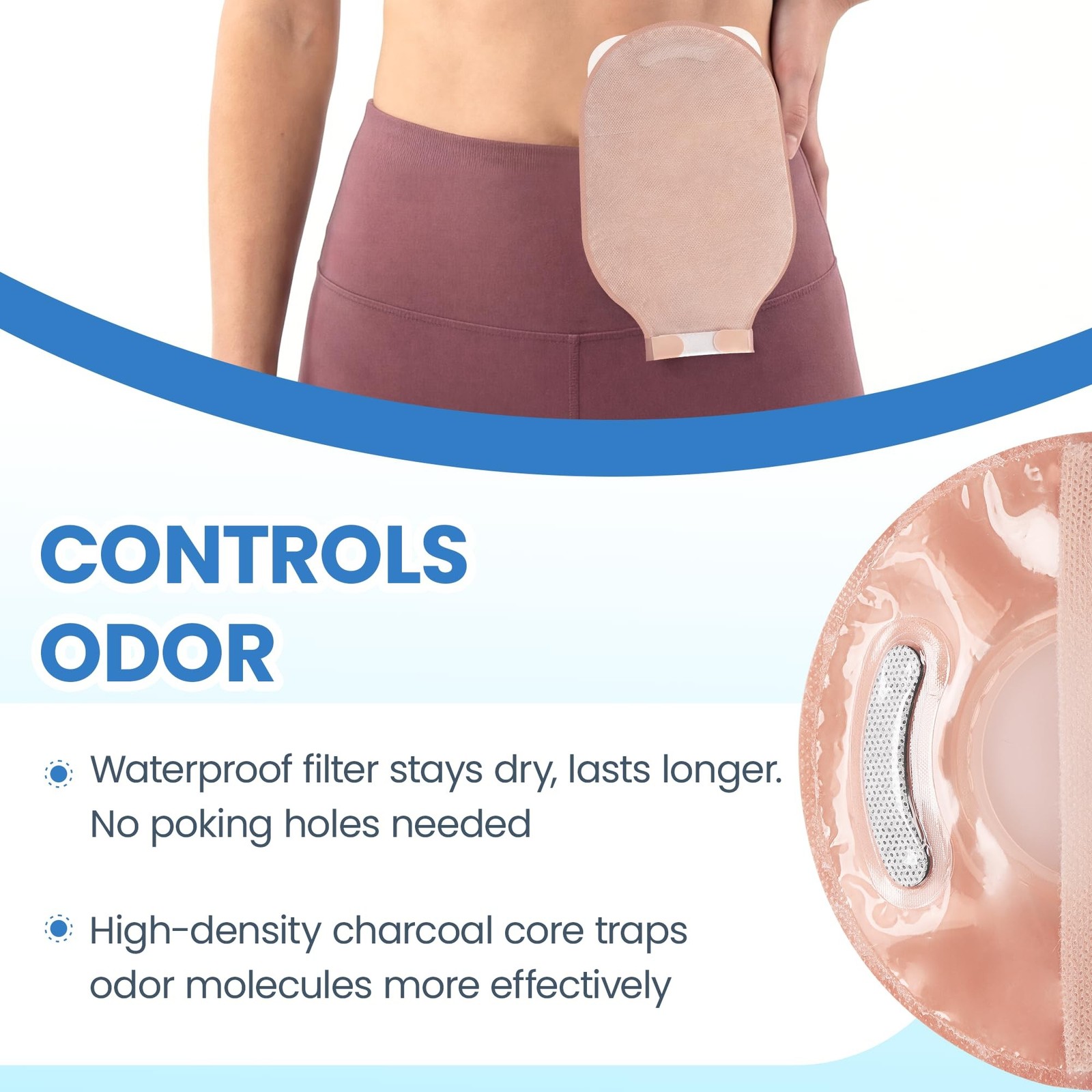 100 Count) 68 Colostomy Bags+32 Barriers, Two-Piece System with Hook and Loop…