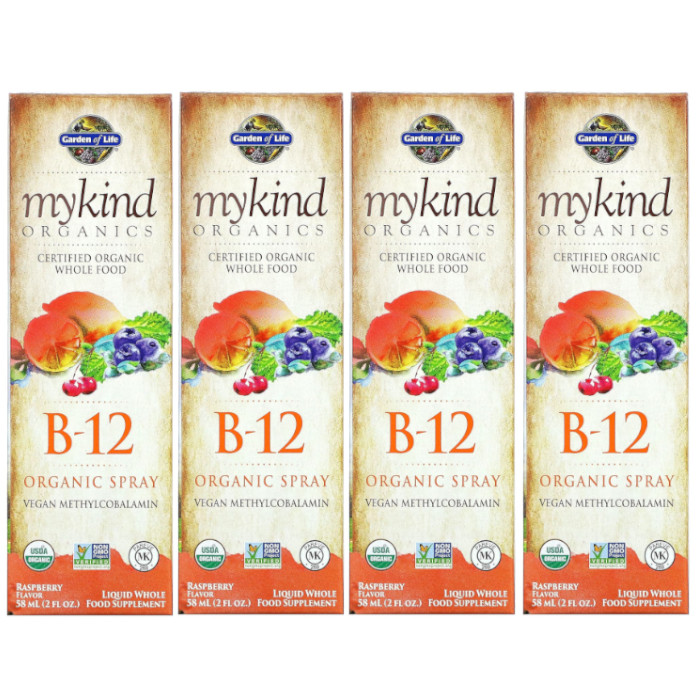 Garden Of Life My Kind Organics – B12 Spray 2 fl.oz Each (Pack of 4)