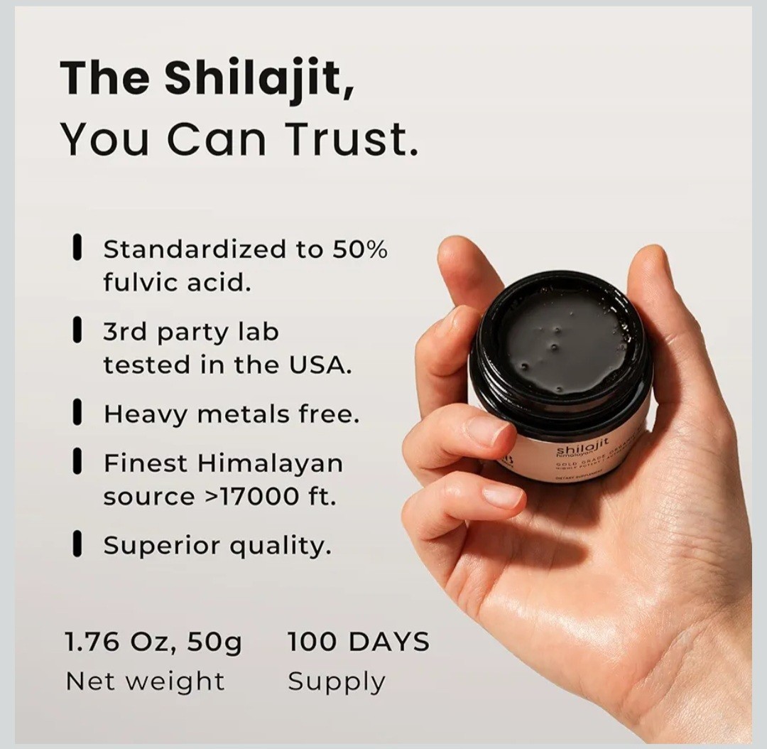 Zenbioni Pure Himalayan Shilajit 50g Organic Resin Gold Grade (100 Servings)