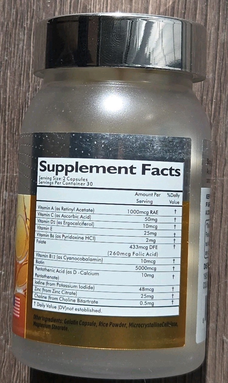 Biotin Vitamins DHT Blocker Supplement Supports Healthy Hair (60 Caps) Exp. 1/27