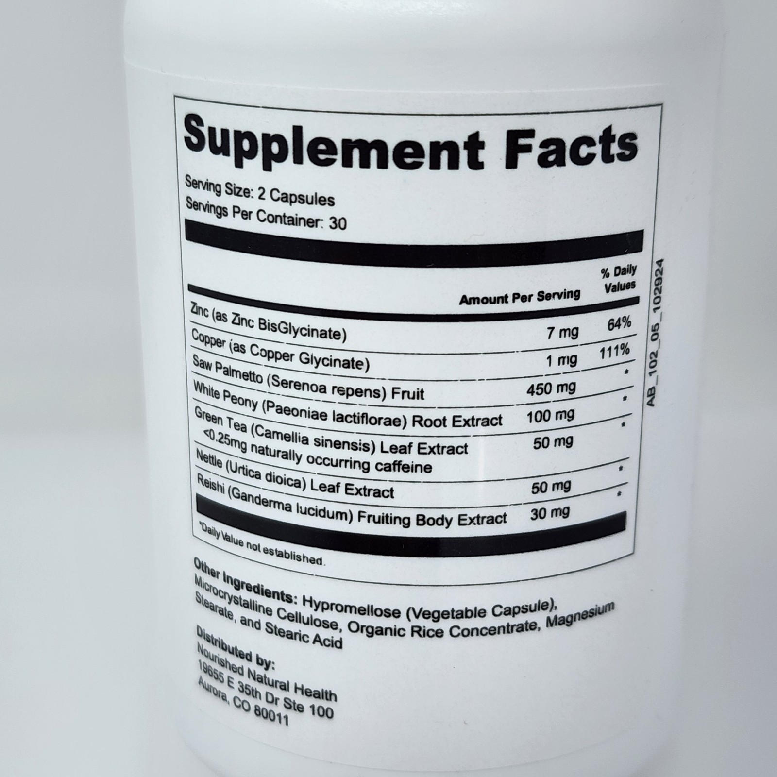Nourished Natural Health Androgen Blocker Plus, 60 Capsules Exp 10/2026