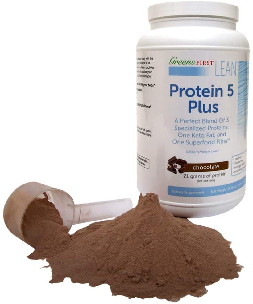 Greens First Lean Protein 5 Plus Dietary Supplement – Protein Powder with Whey