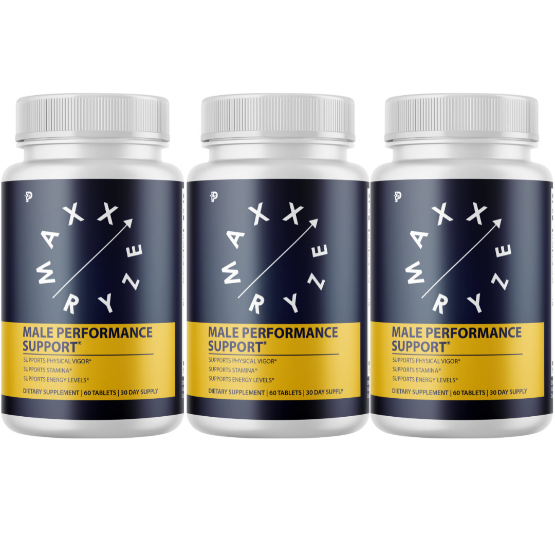Maxx Ryze Male Performance Supplement, Stamina Support- 3 Bottles Official