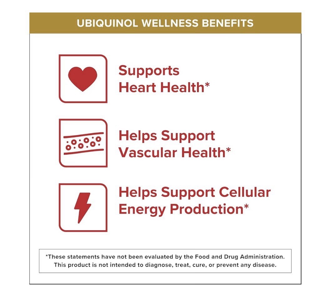 Qunol Extra Strength Ubiquinol CoQ10 200mg 60 Softgels Gluten-Free