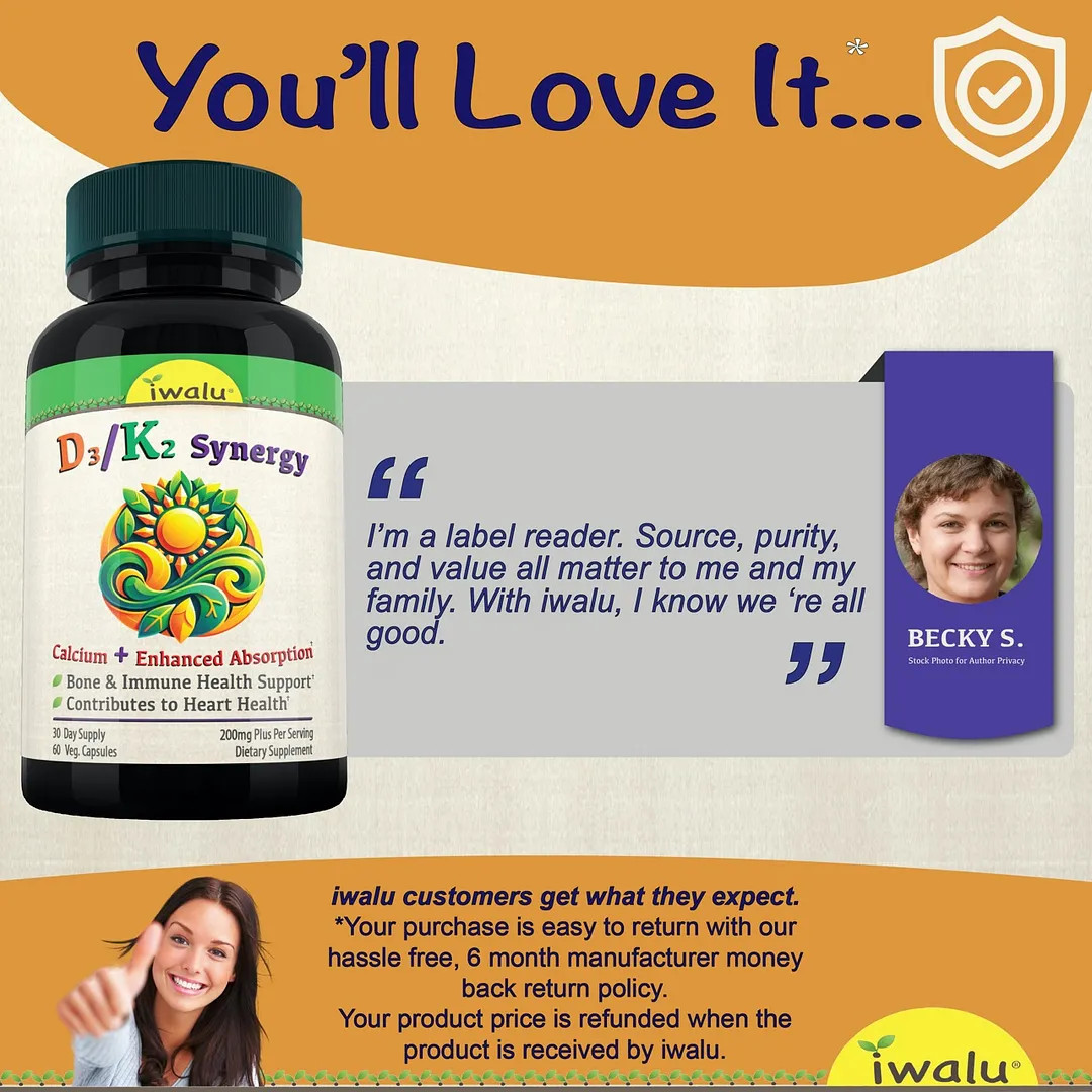 Vitamin D3 Vitamin K2 | Best Supplement Capsule Pill Men Women FREE SHIP