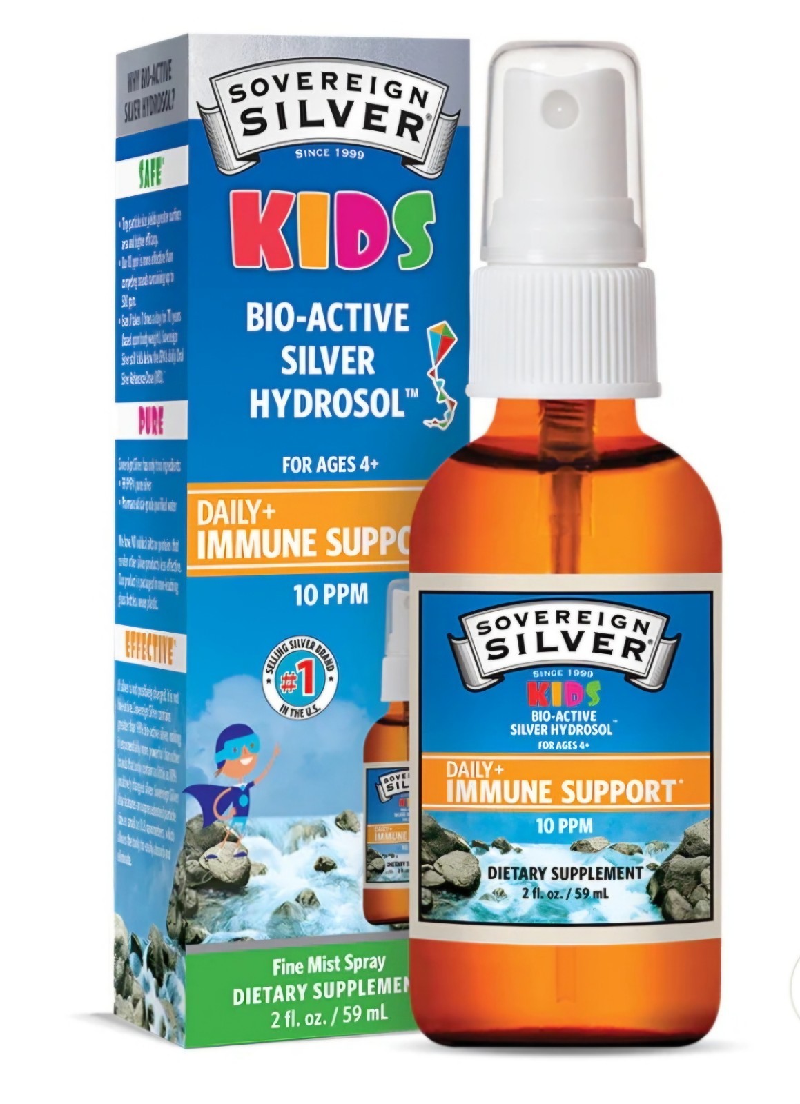 Sovereign Silver Natural Immunogenics Bio-Active Silver Kids Immune Spray 2 oz