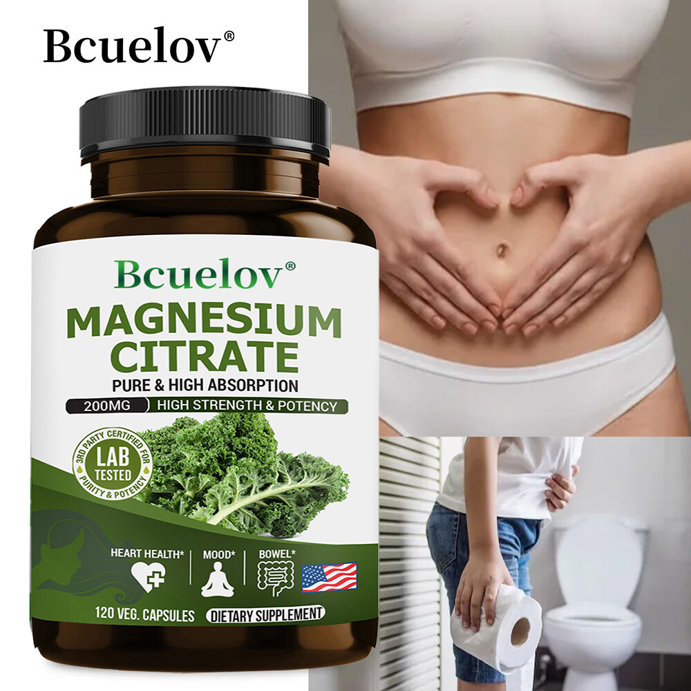 Magnesium Citrate 200mg Supplement Vegetarian/Gluten Free/Non-GMO