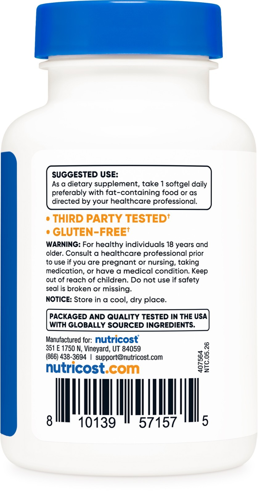 Nutricost Astaxanthin 12mg, 60 Softgel Capsules – Gluten Free and Non-GMO