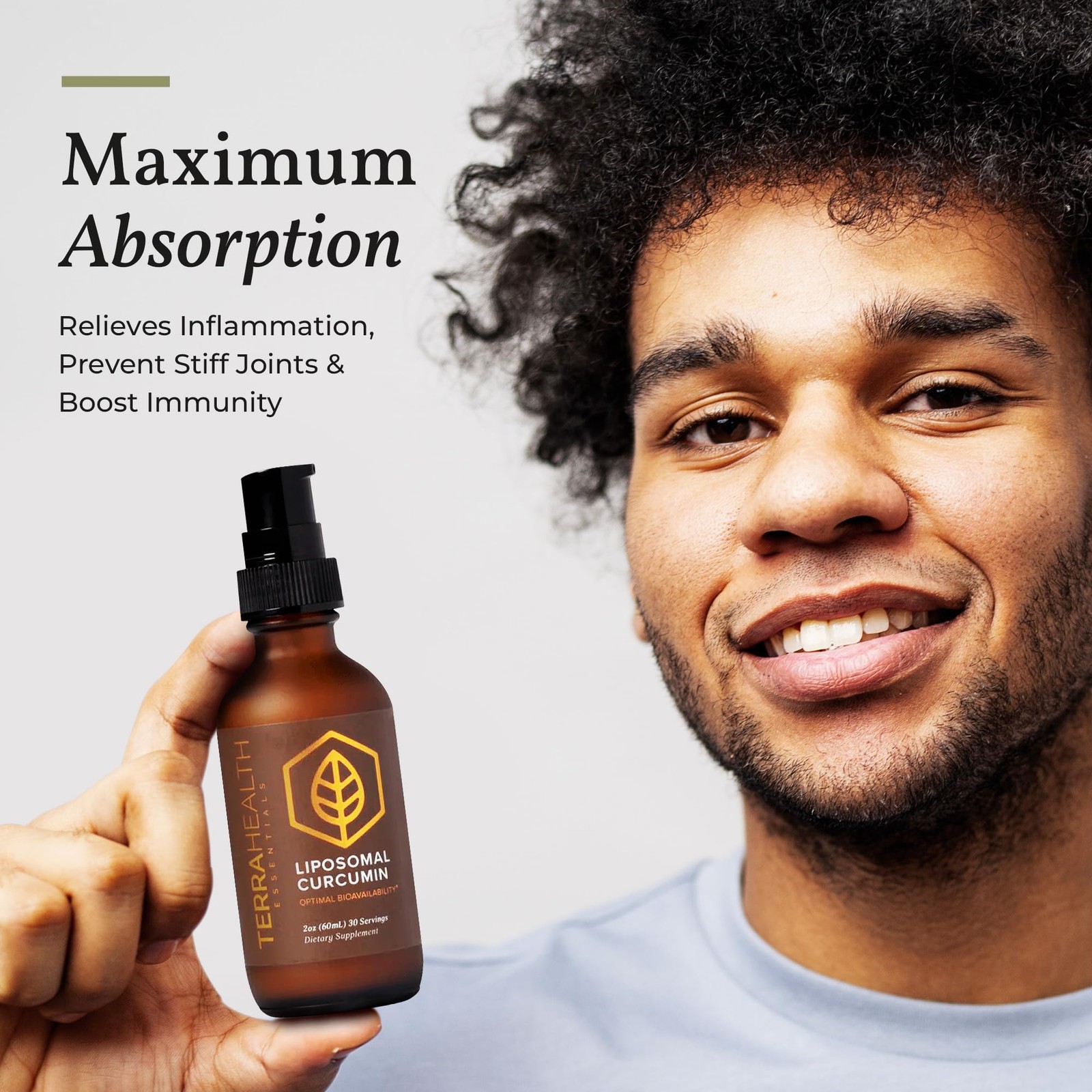Terra Health Essentials Liposomal Curcumin Drops – Joint 2 Fl Oz (Pack of 1)