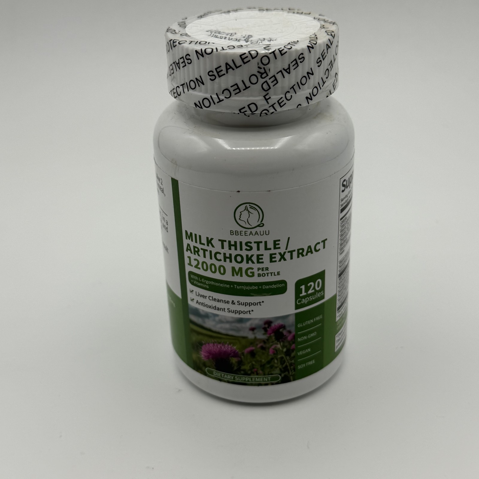 BBEEAAUU Milk Thistle Artichoke Extract 12000mg Liver Cleanse Antioxidant 120