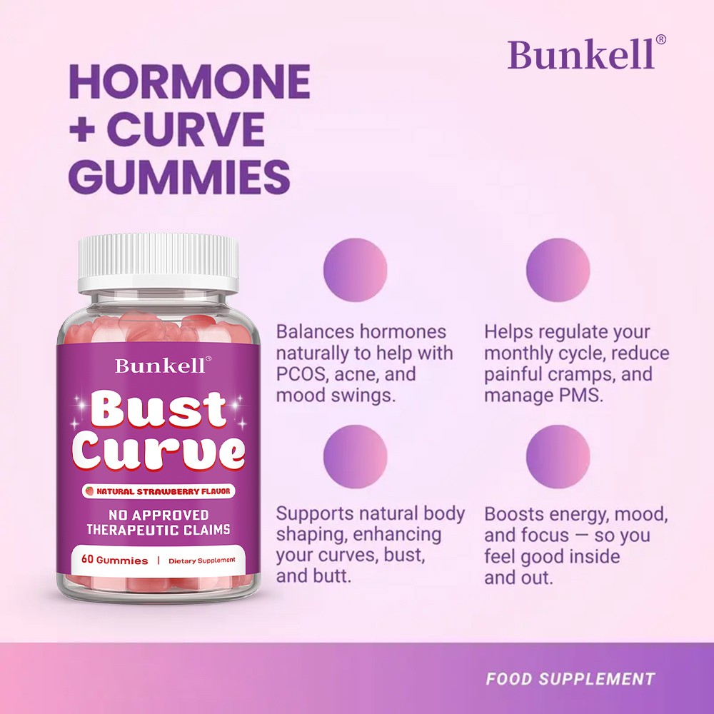 Glute Curves Supplements Promote Cholesterol Skin Hormone Health 60 Gummies