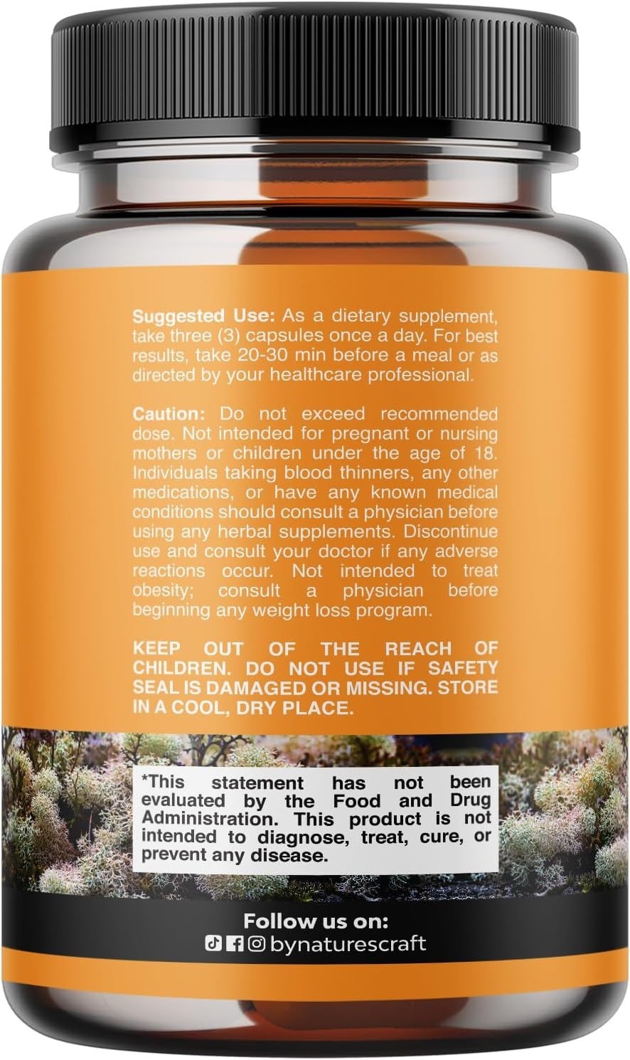 Organic Irish Sea Moss Capsules – with Bladderwrack and Burdock Root 30ct